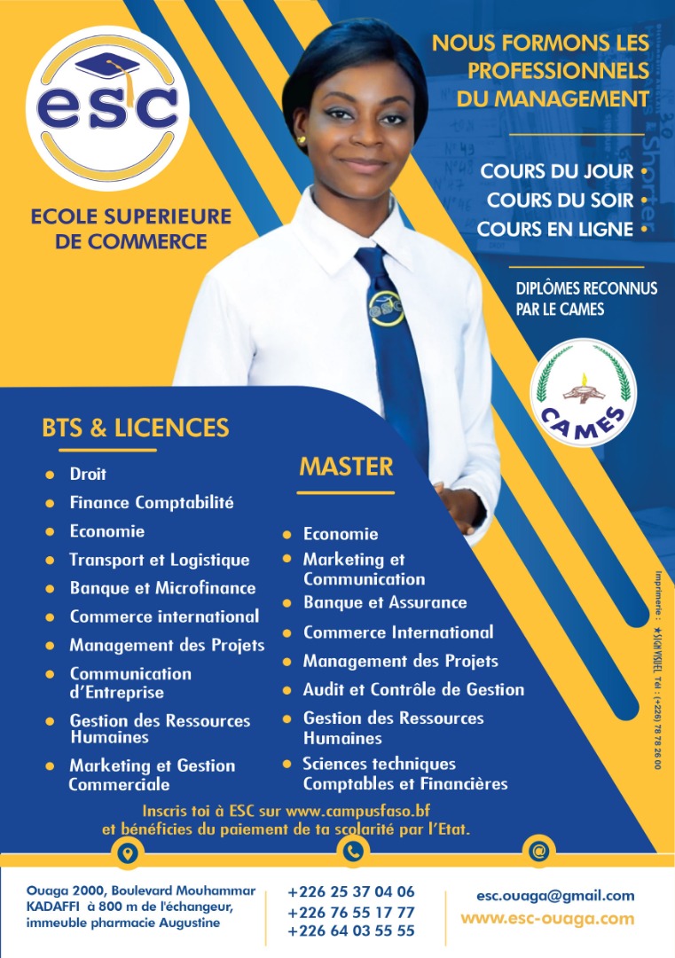 Institution d’Excellence: Ecole Supérieure de Commerce de Ouagadougou