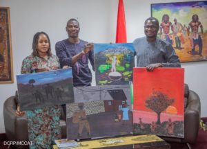 Art plastique : les œuvres des “Héros” présentées au Ministre de la Culture