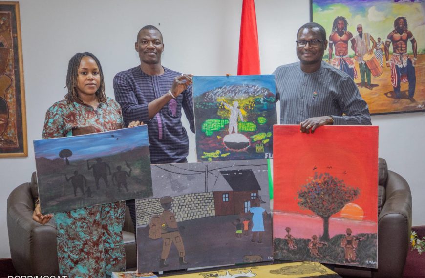 Art plastique : les œuvres des “Héros” présentées au Ministre de la Culture